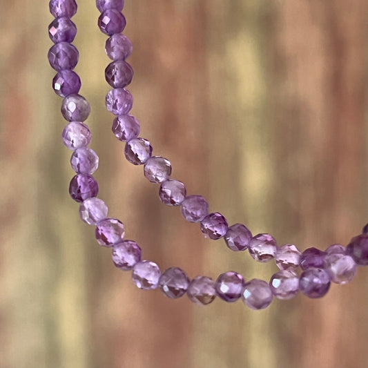 Amethyst - 3mm - facettiertes Armband