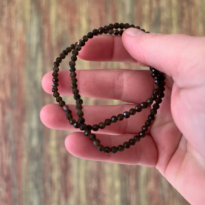 Goldglanz-Obsidian-Armband 3 mm | Facettiert