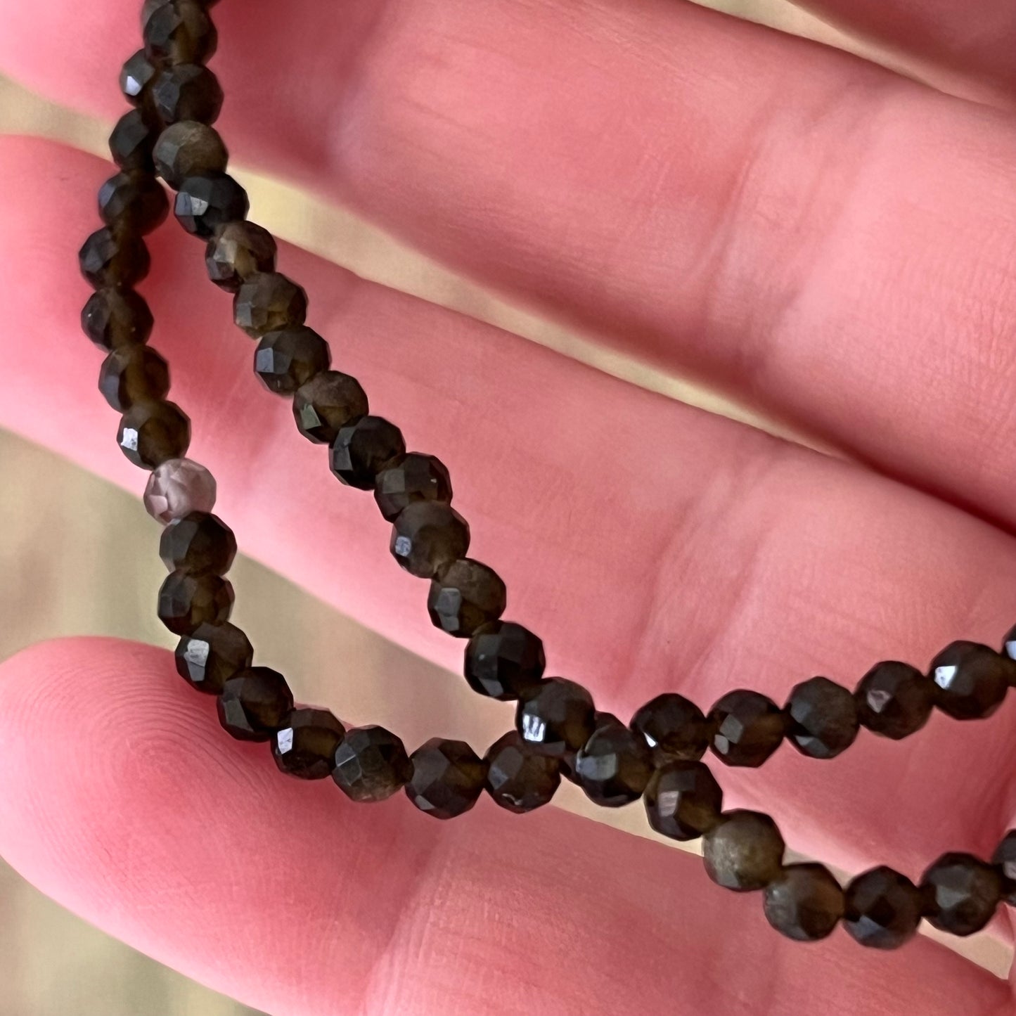Goldglanz-Obsidian-Armband 3 mm | Facettiert
