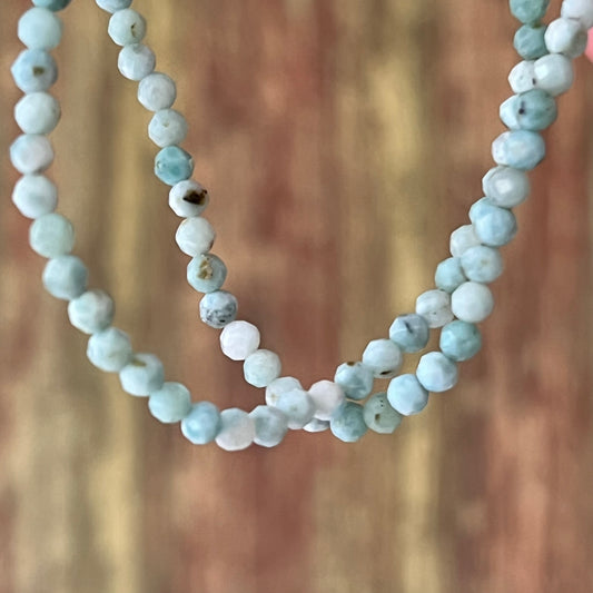 Larimar-Armband 3 mm | Facettiert