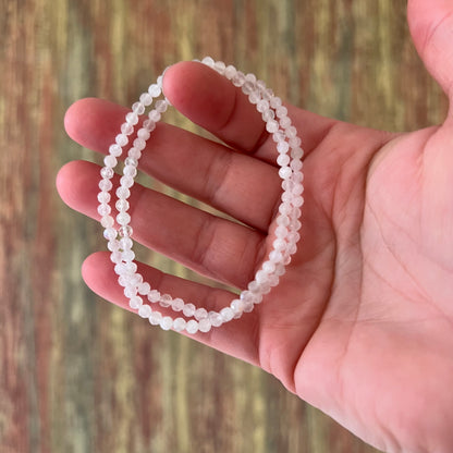 Labradorit (weiß)-Armband – 3 mm Kugeln facettiert