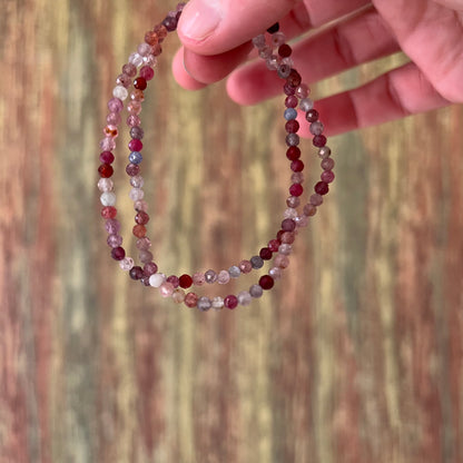 Buntes Spinell-Armband 3 mm | Facettiert