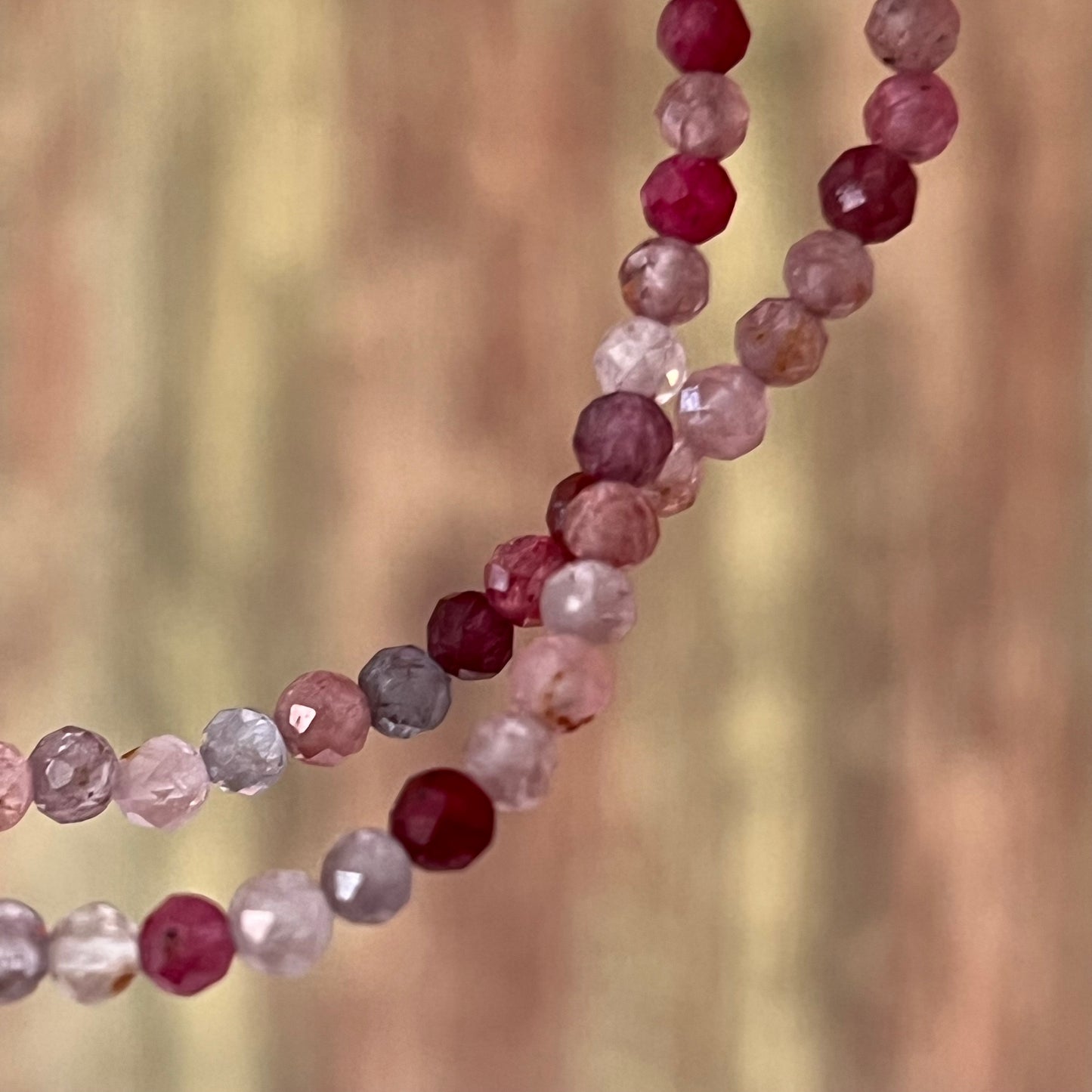 Buntes Spinell-Armband 3 mm | Facettiert