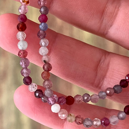 Buntes Spinell-Armband 3 mm | Facettiert