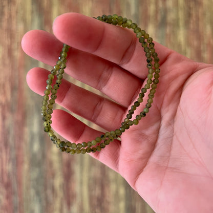 Nephrit-Armband 3 mm | Facettiert