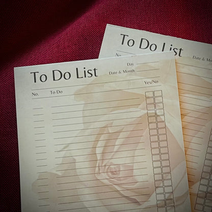 Notizblock A6 "Rose" - To Do Liste