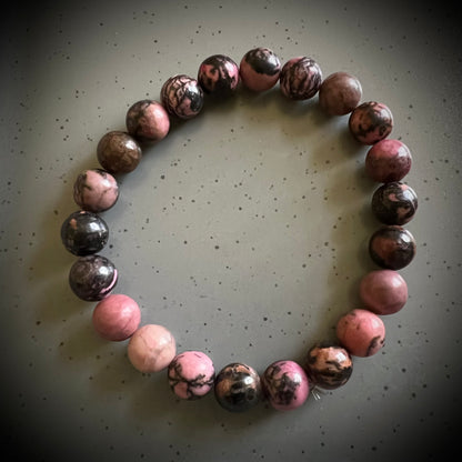 Rhodonit – Armband - 8 mm