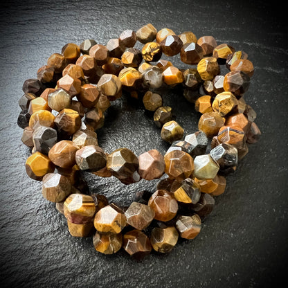 Facettiertes Tigerauge – Armband - 8mm