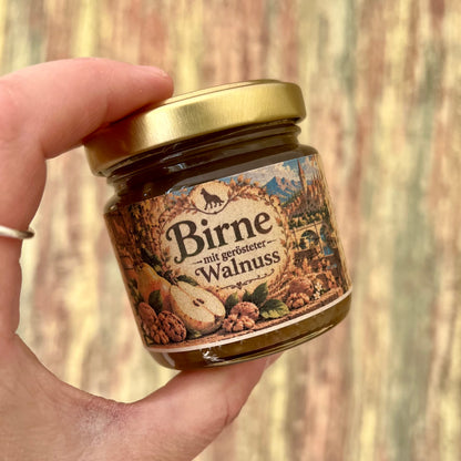 Birne mit gerösteter Walnuss - Fruchtaufstrich 100 Gramm
