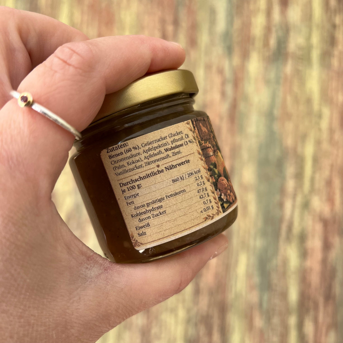 Birne mit gerösteter Walnuss - Fruchtaufstrich 100 Gramm