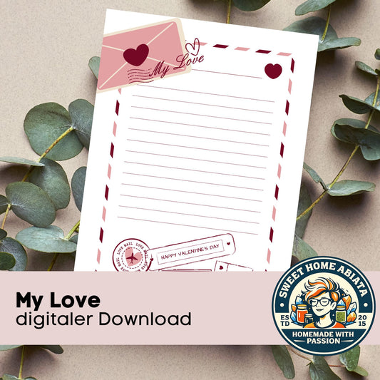My Love - digitaler Download (PDF, A4)