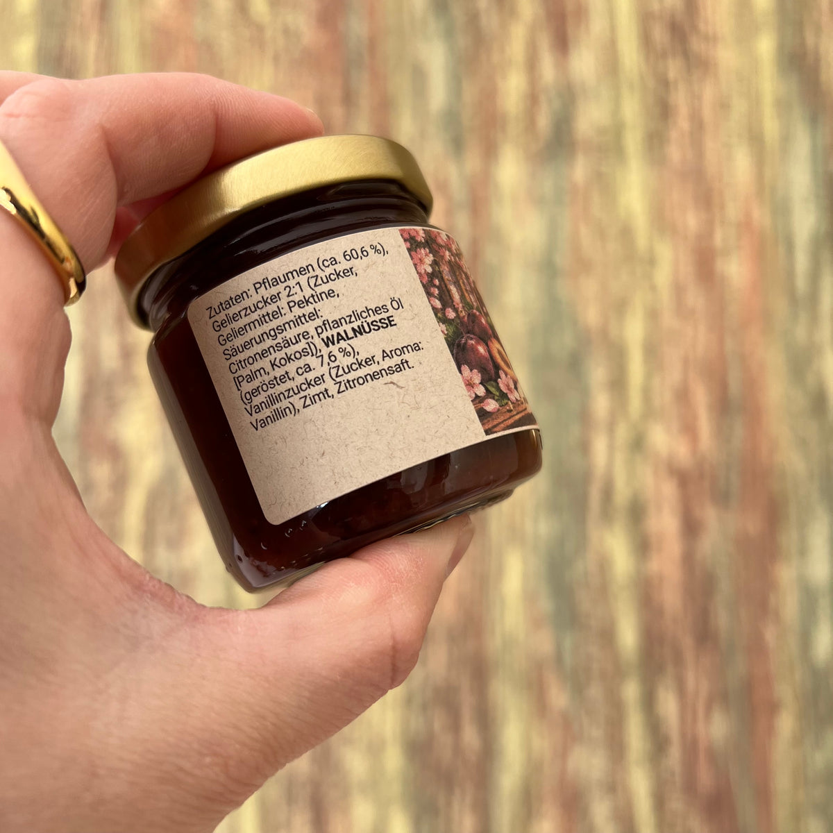 Pflaume mit gerösteter Walnuss - Fruchtaufstrich 100 Gramm