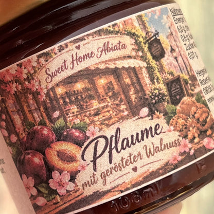 Pflaume mit gerösteter Walnuss - Fruchtaufstrich 100 Gramm