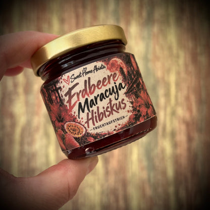 Erdbeere · Maracuja · Hibiskus - Fruchtaufstrich 100 Gramm