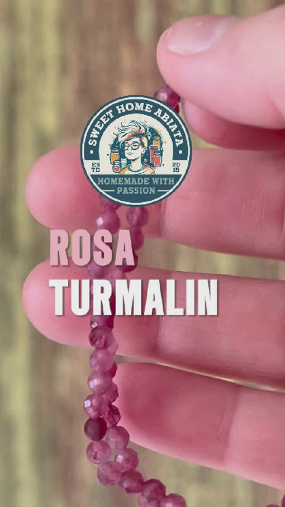 Rosa Turmalin-Armband 3 mm | Facettiert